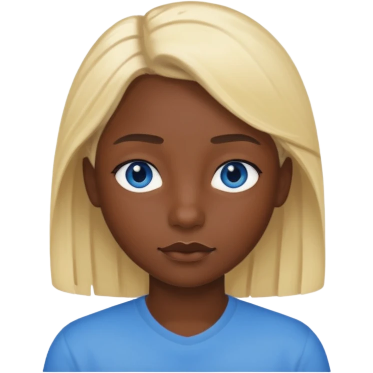 mavi gözlü sarı saçlı zenci emoji