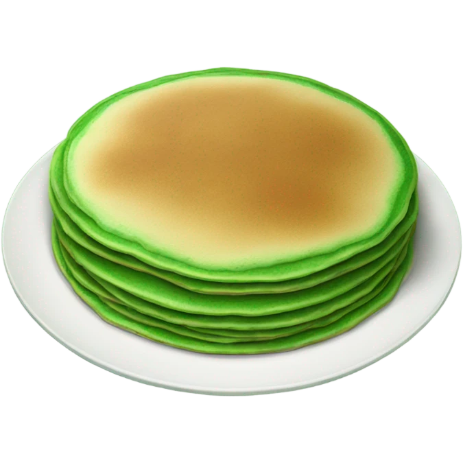 green pancakes on a plate emoji