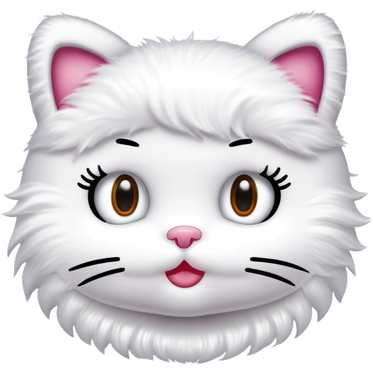 hello kitty with spoolie eyelash emoji