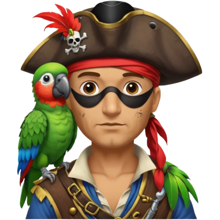 pirate and parrot emoji
