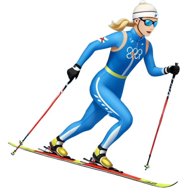 Nordic ski Olympic 50k race emoji