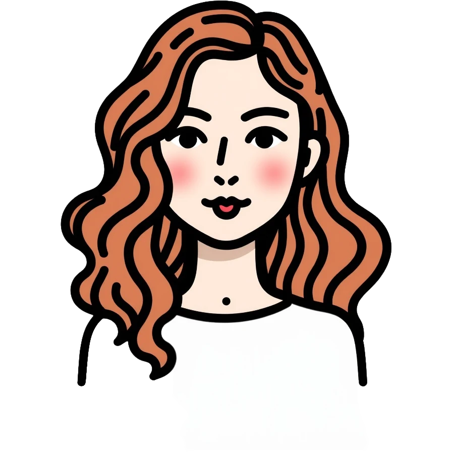 Girl with wavy hair and white skin emoji
