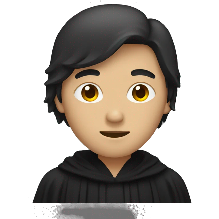 person with no face wearing black robe emoji