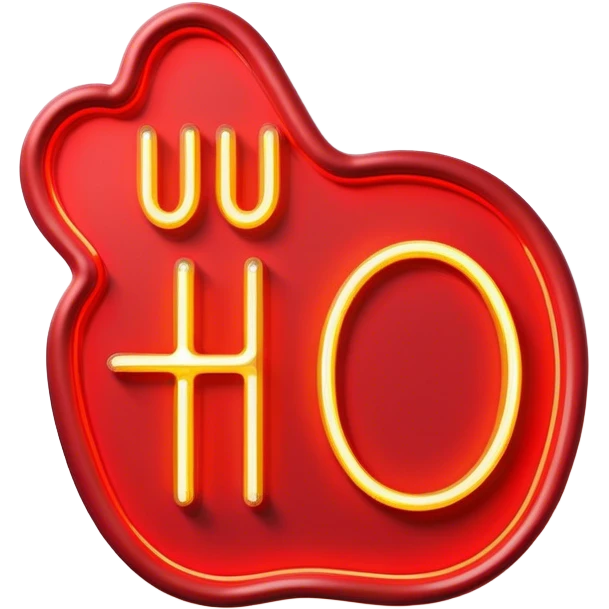  neon sign with the word hot emoji