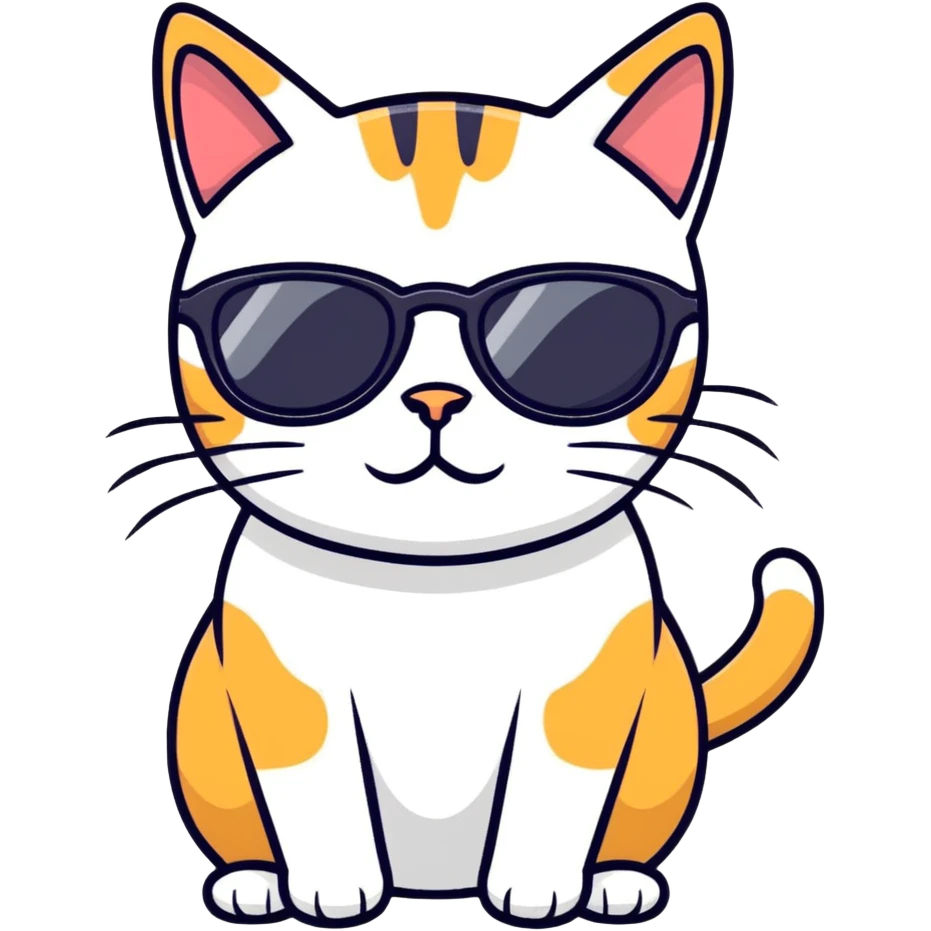 Cat with sunglasses emoji