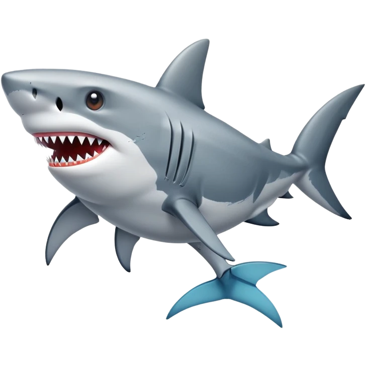 a shark with shoes emoji