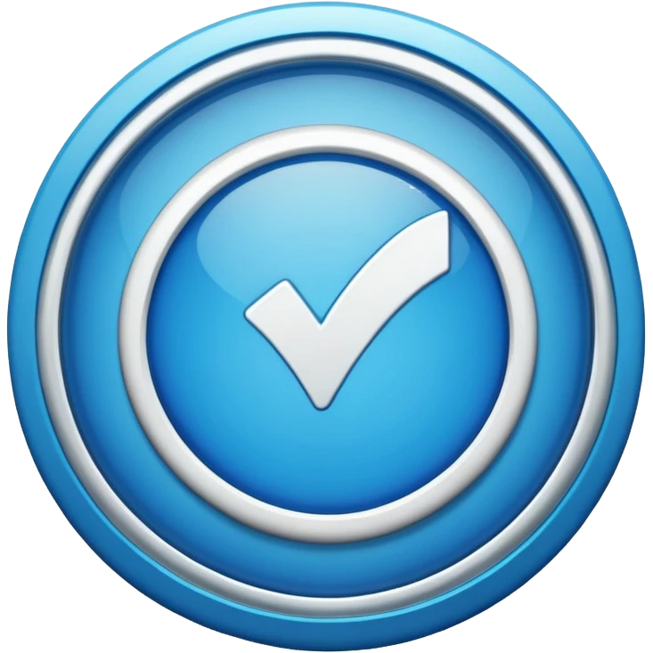 Verification blue tick  emoji