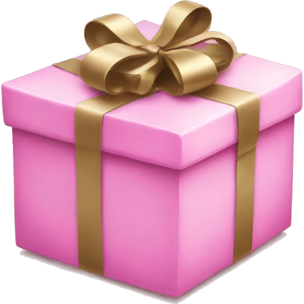 Pink Christmas present no person  emoji
