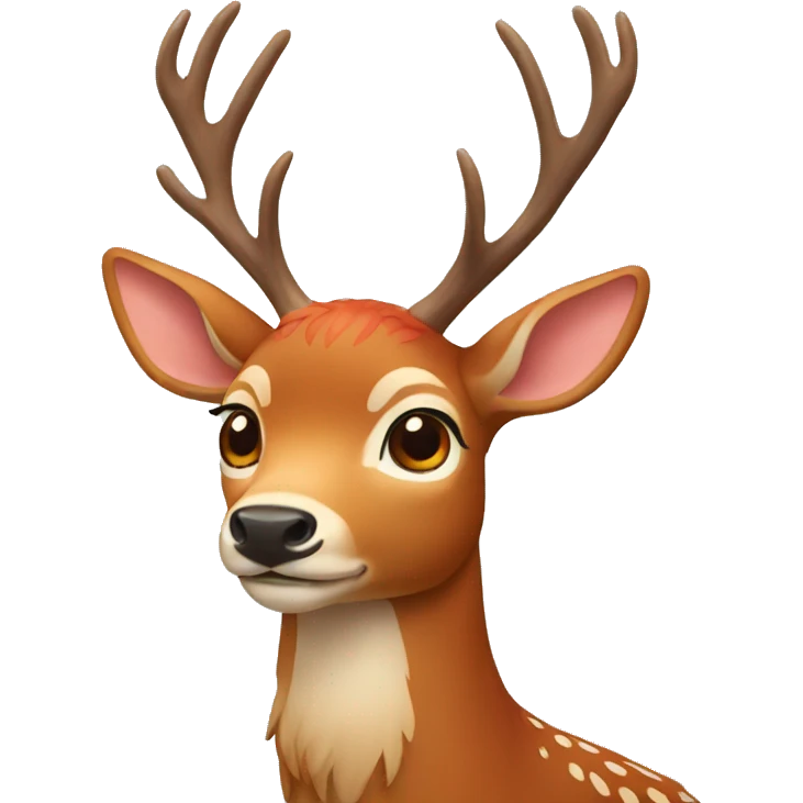 deer with red hair emoji