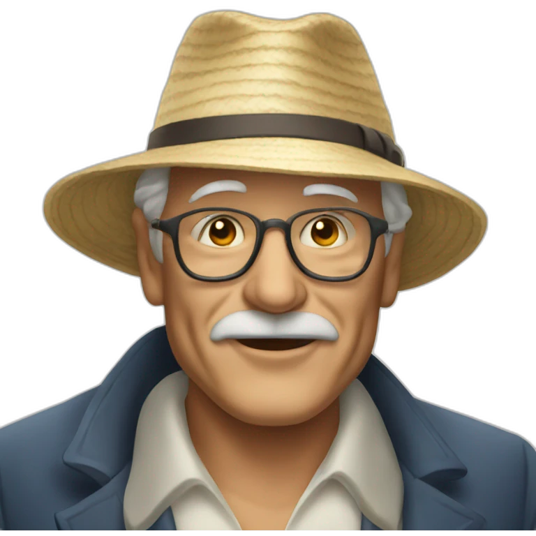 Old rich owner of boats emoji