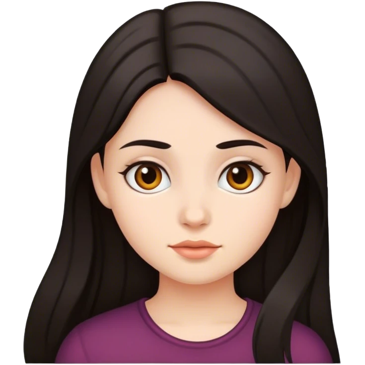 Girl with dark hair emoji