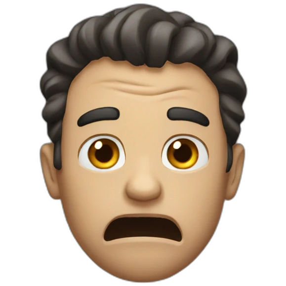 Men scared emoji