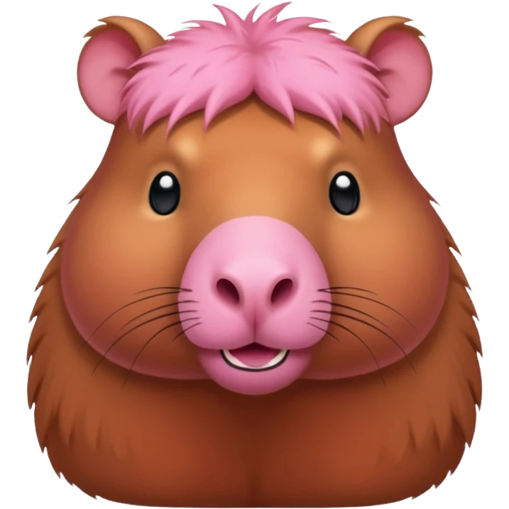 Pink capybara emoji