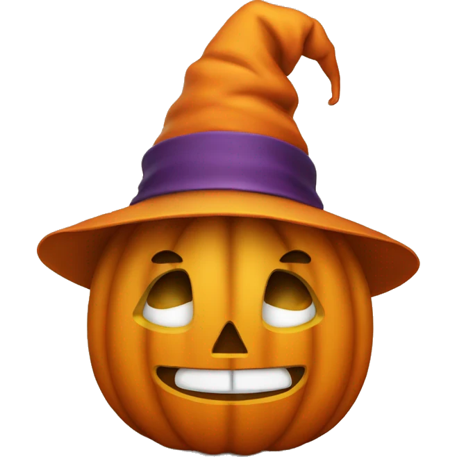 pumpkin with hat emoji