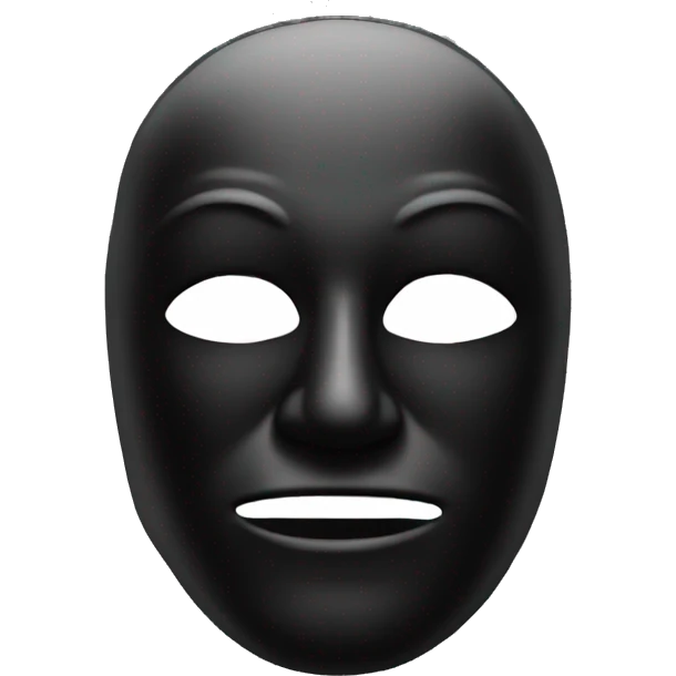 mask black emoji