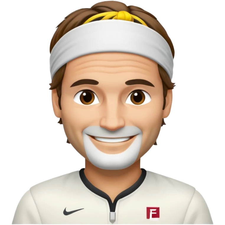 roger federer with head band emoji