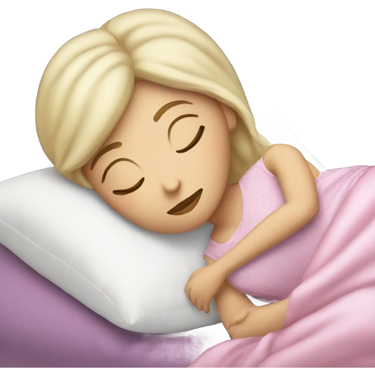 sleeping beauty brunette white girl with a silk pillow emoji