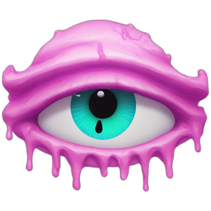 Vaporwave scar through eye emoji