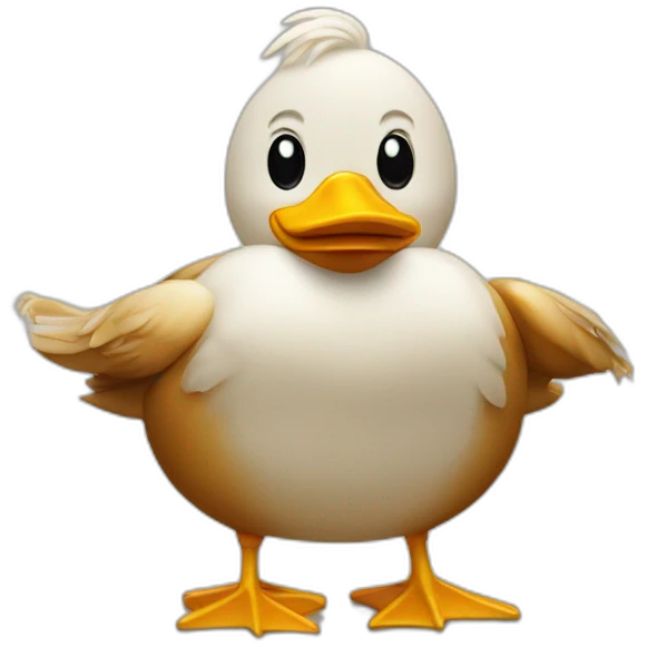 donald le canard qui mange des frites emoji