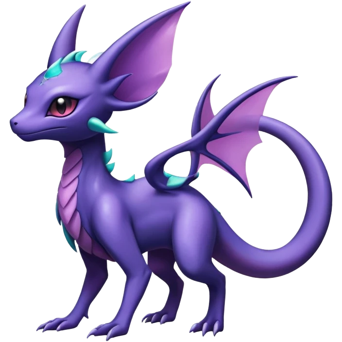 Shiny Ethereal Celestial Salandit-Noibat-Espeon-Hybrid (Full body) emoji
