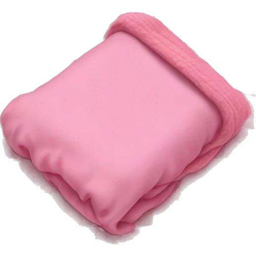 cute pink plaid folded blanket  emoji