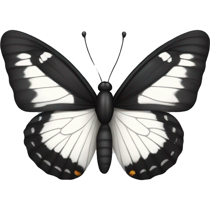 Black and white butterfly emoji