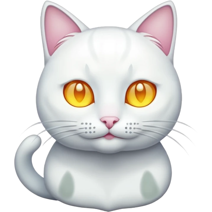 white cat luminous emoji