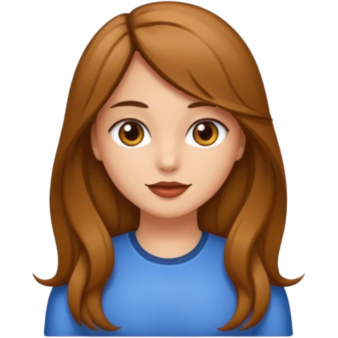 Una chica con cabello largo y lacio emoji