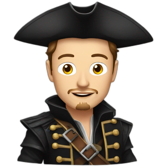 Elon musk pirate emoji