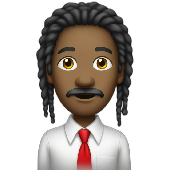 Jamaican rastaman with red tie emoji