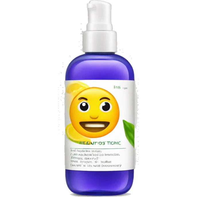 facial tonic with label emoji
