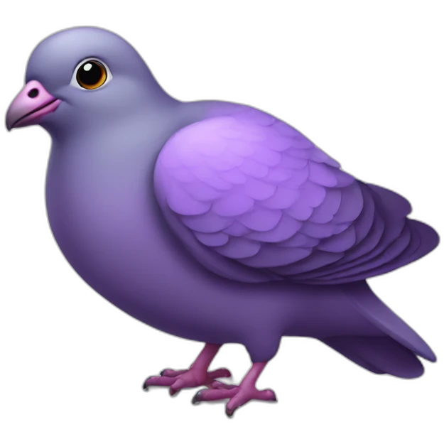 Purple cute pigeon emoji