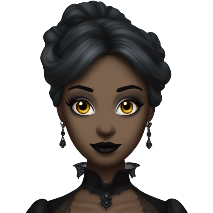 Hyper Realistic Goth victoria secret model vampire  emoji