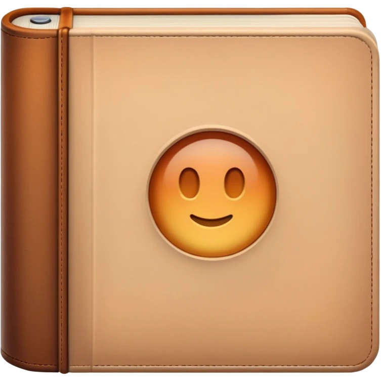 Book with gradient from beige to brown emoji