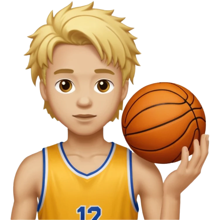 basketball player with gold hair emoji