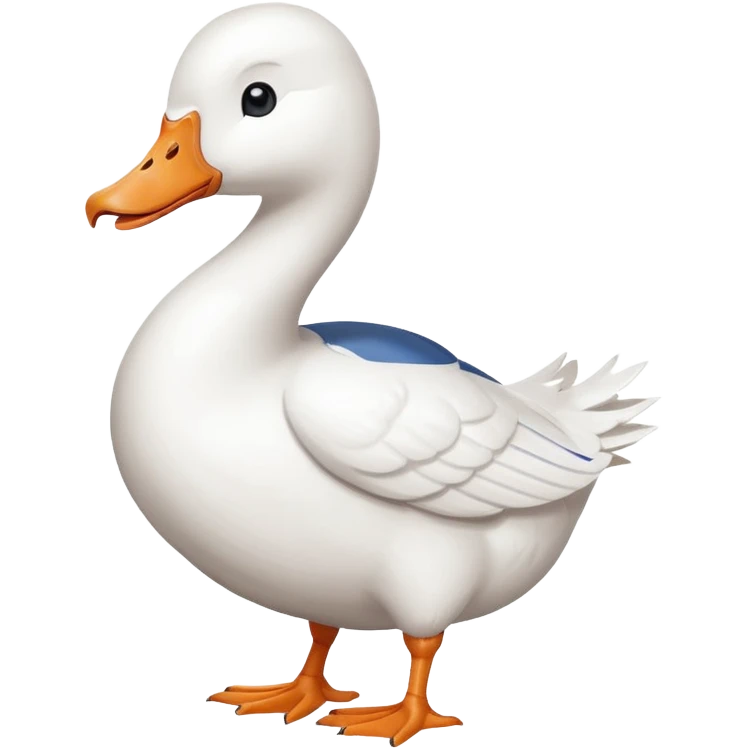 art style drawing of a white goose character giving a thumbs down emoji