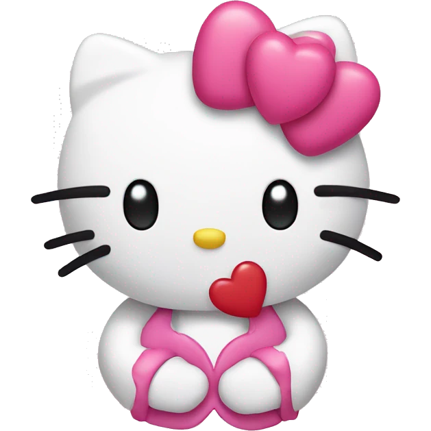 hello kitty with hearts emoji