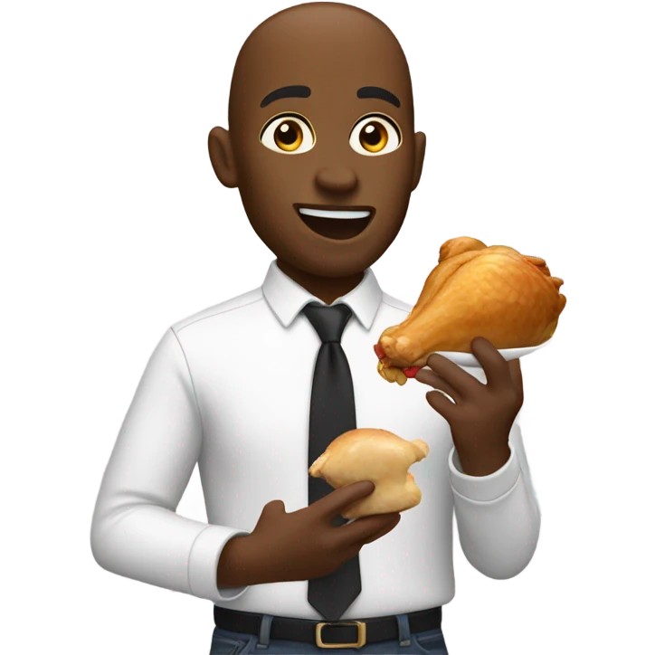 My Memoji eating chicken emoji