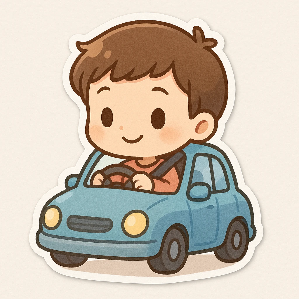 person driving a car emoji