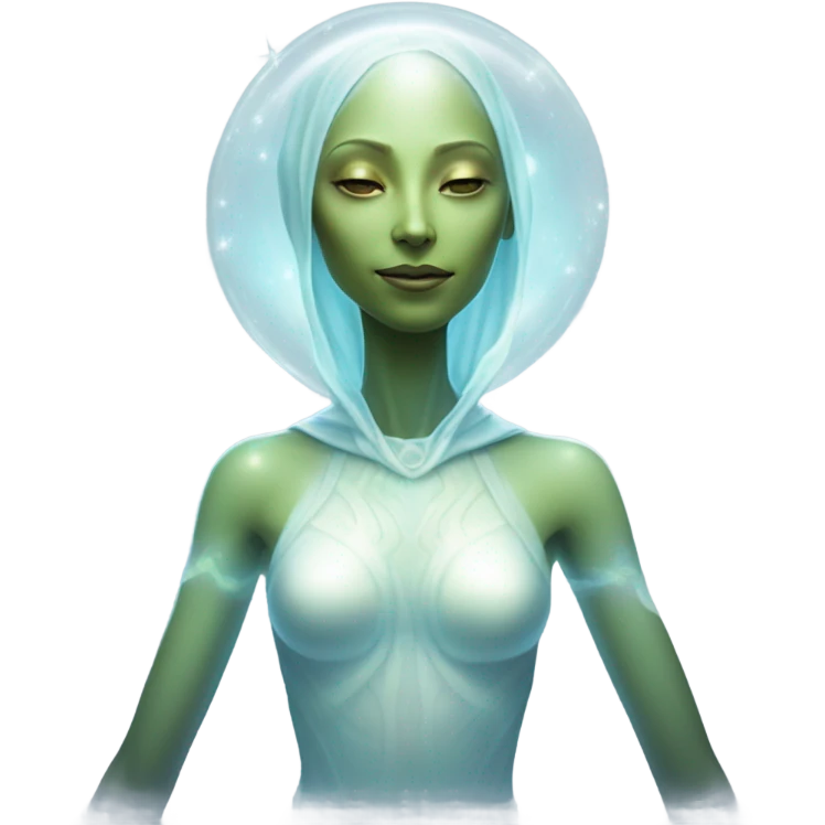 a heavenly alien woman full body emoji