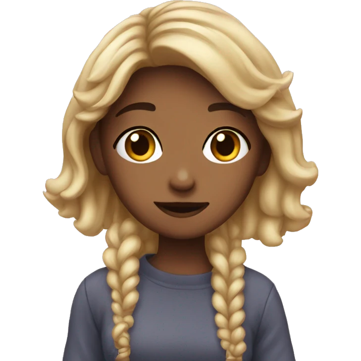 Aesthetic girl who call with iPhone emoji