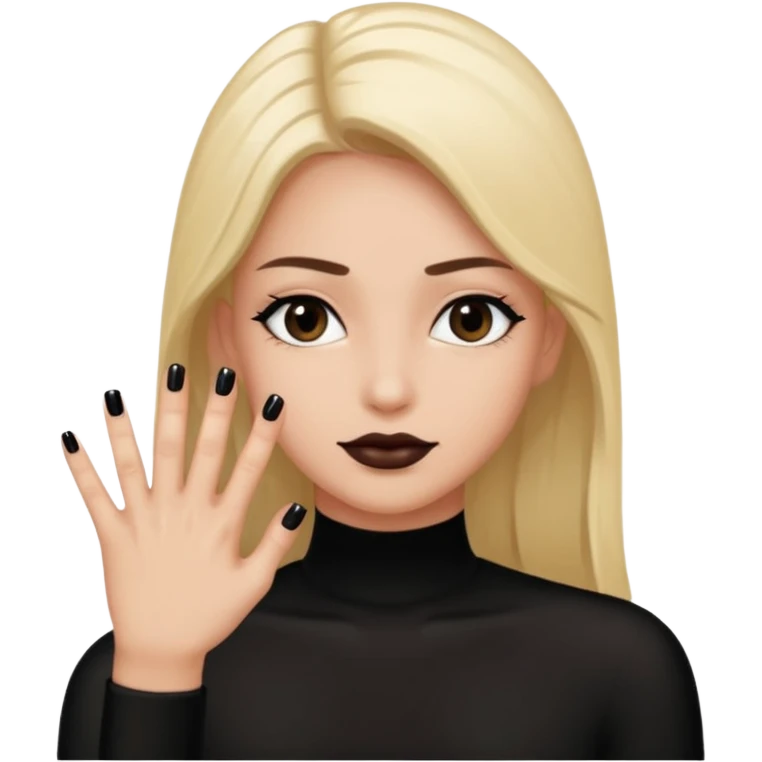  With ber Black nail emoji