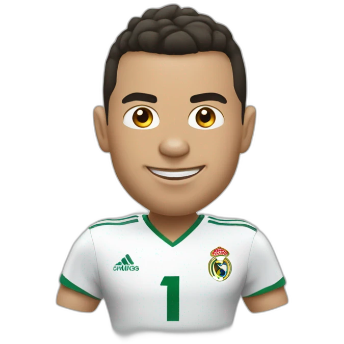 Ronaldo avec une tête de chèvre emoji