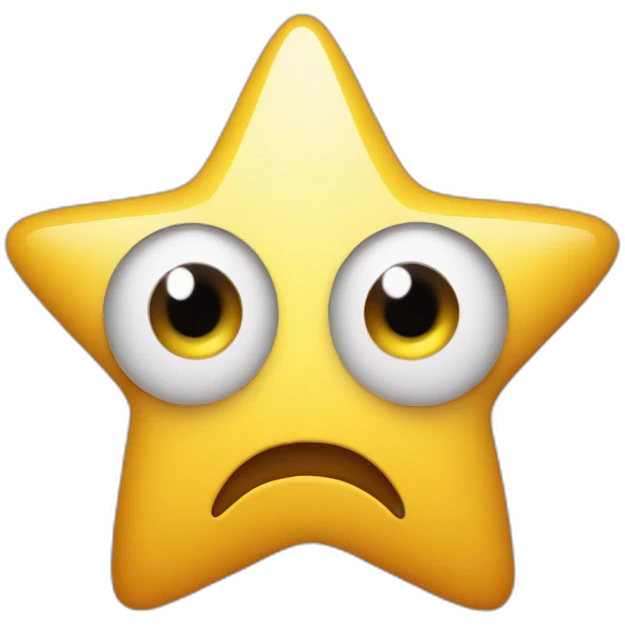 Star with eyes and mouth emoji
