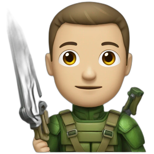 zelenskiy and weapon emoji
