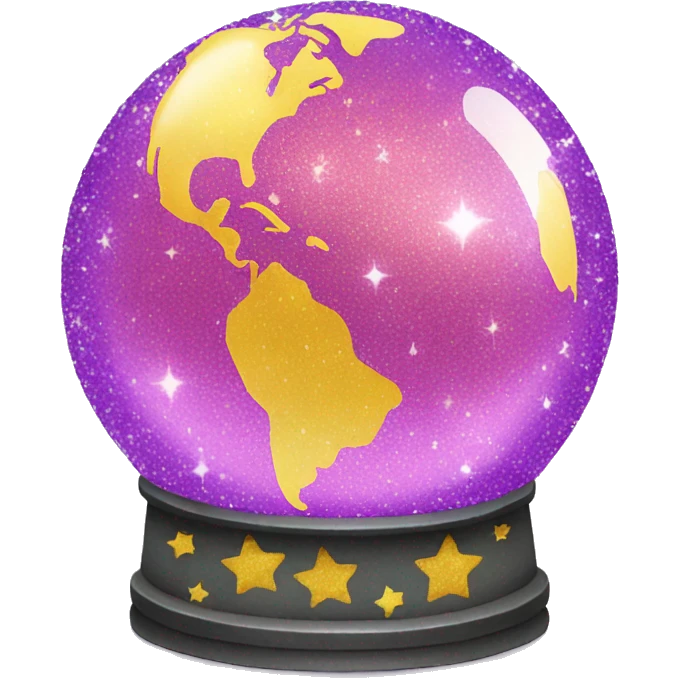 Glitter globe emoji