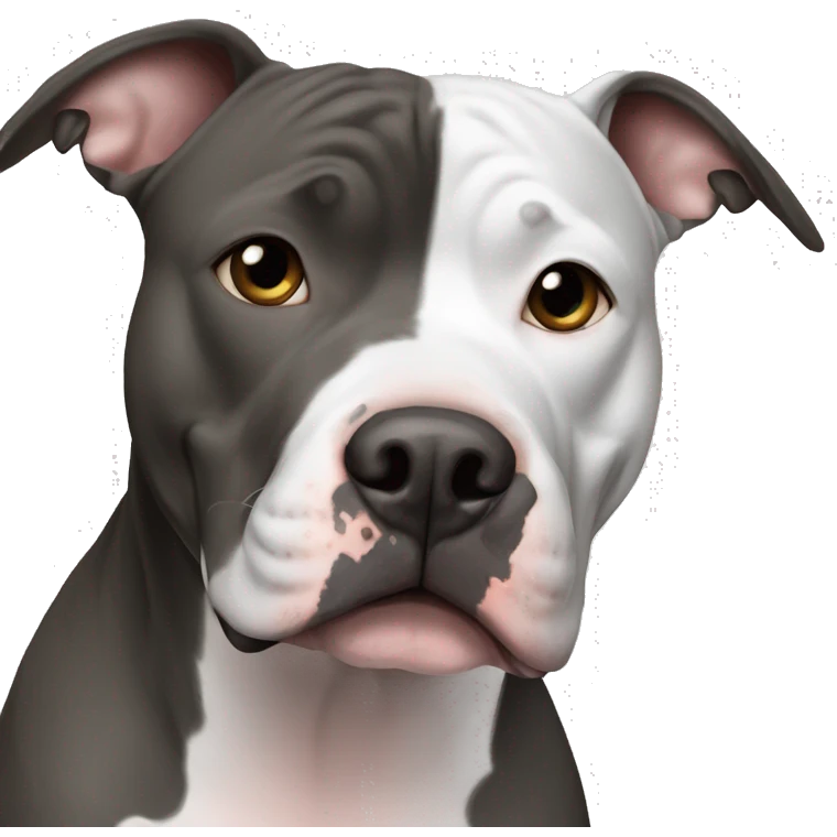 blue nose pitbull with spit spot on back  emoji