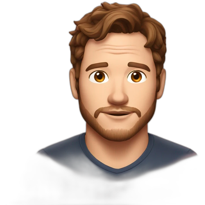 Chris Pratt brunette emoji