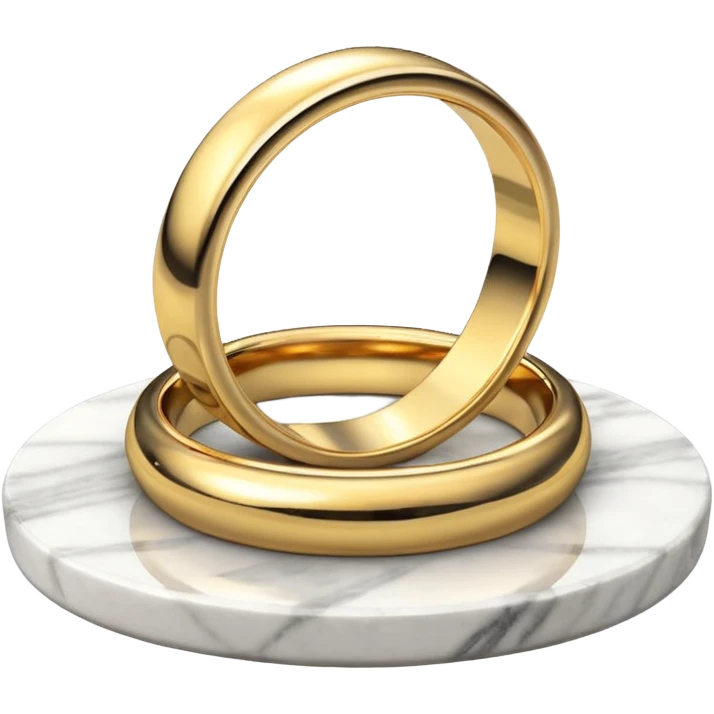 Rings on marble plate emoji