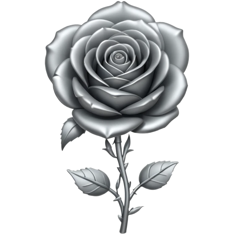 metal rose, without green leaves, just flower emoji